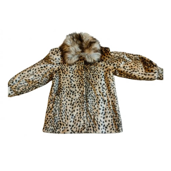 Rouje Tan and Brown Leopard Print Jacket - Picture 3 of 4